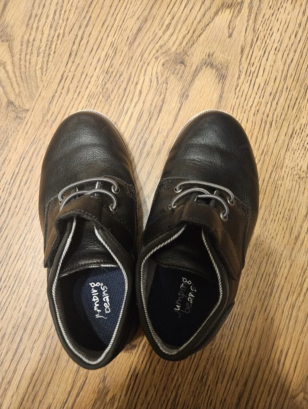 jumping beans Little Boys Black Dress Shoes with Hook-and-Loop Strap